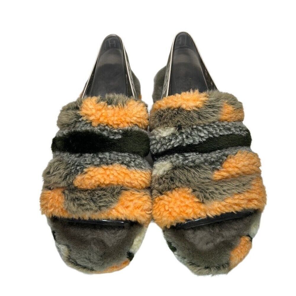 UGG, Women’s Fluff Yeah Slide Sheepskin Slipper in Cali Collage Olive, Size 9 US - Picture 8 of 13